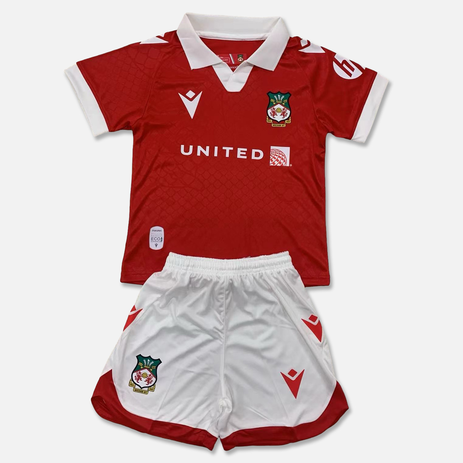 unitedfutballjersey-Wrexham 24-25 Home Stadium Kids Kit
