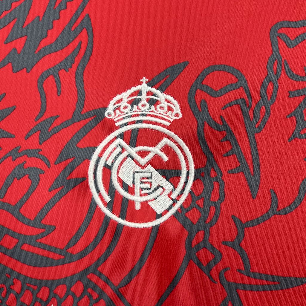 unitedfutballjersey-Real Madrid 24-25 Red & Black Dragon Special Edition Jersey