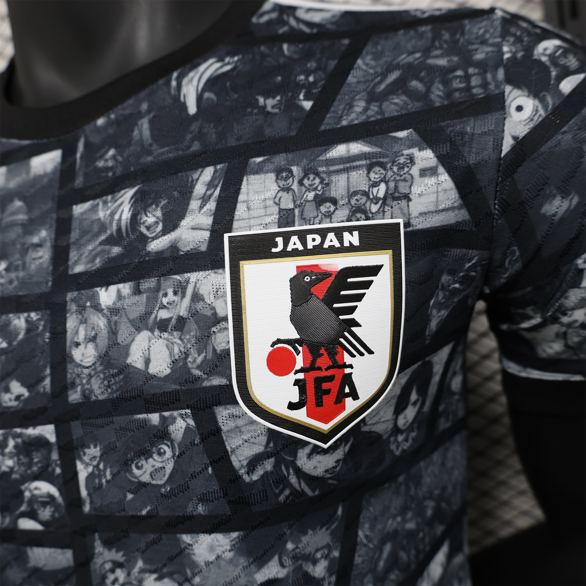 unitedfutballjersey-Japan 2024 Black Doraemon Grid Jersey - Player Version