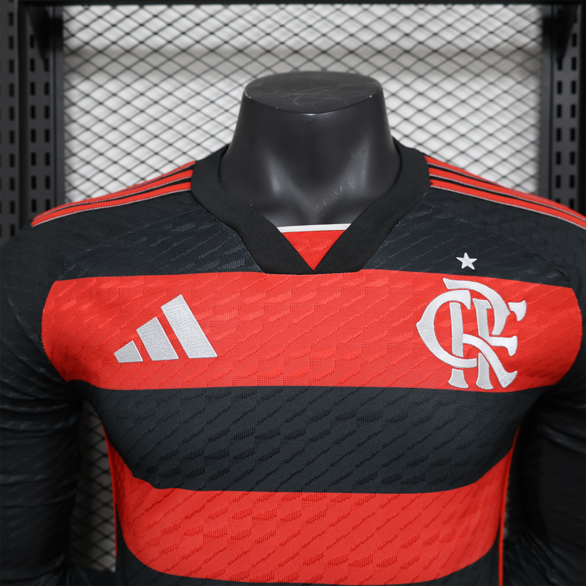unitedfutballjersey-Flamengo 2024 Home Long Sleeve Jersey - Player Version