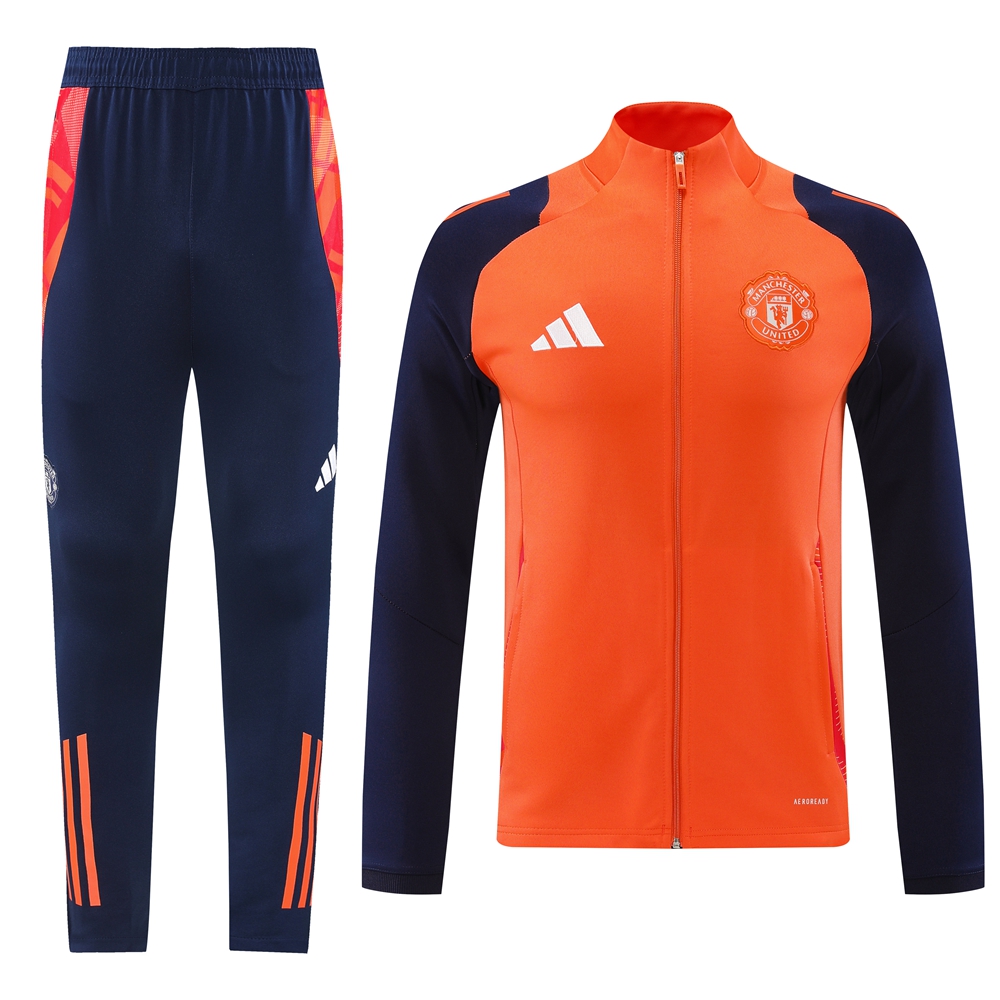 SIUjerseys-Manchester United 24-25 Jacket Training Tracksuit - Orange
