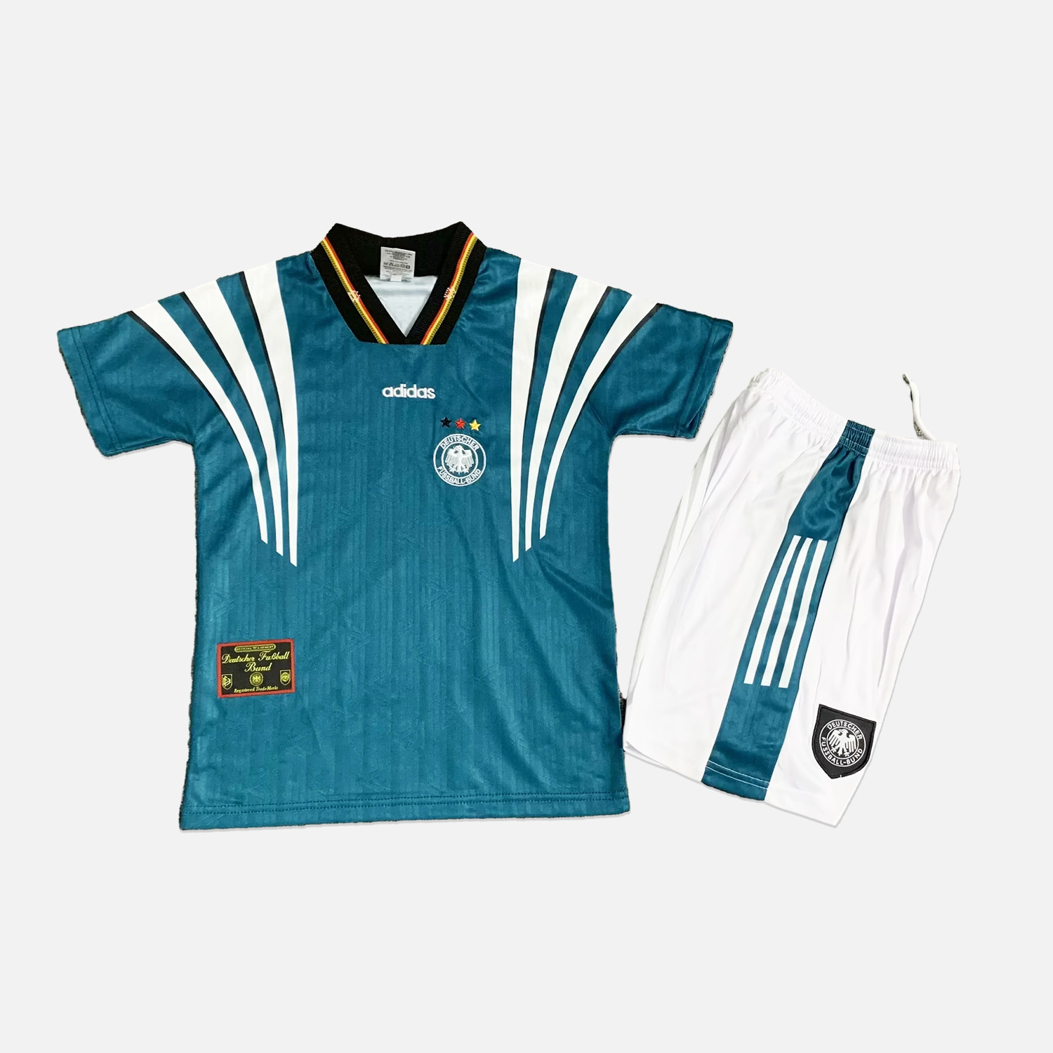 SIUjerseys-Retro Germany 1996 Away Stadium Kids Kit
