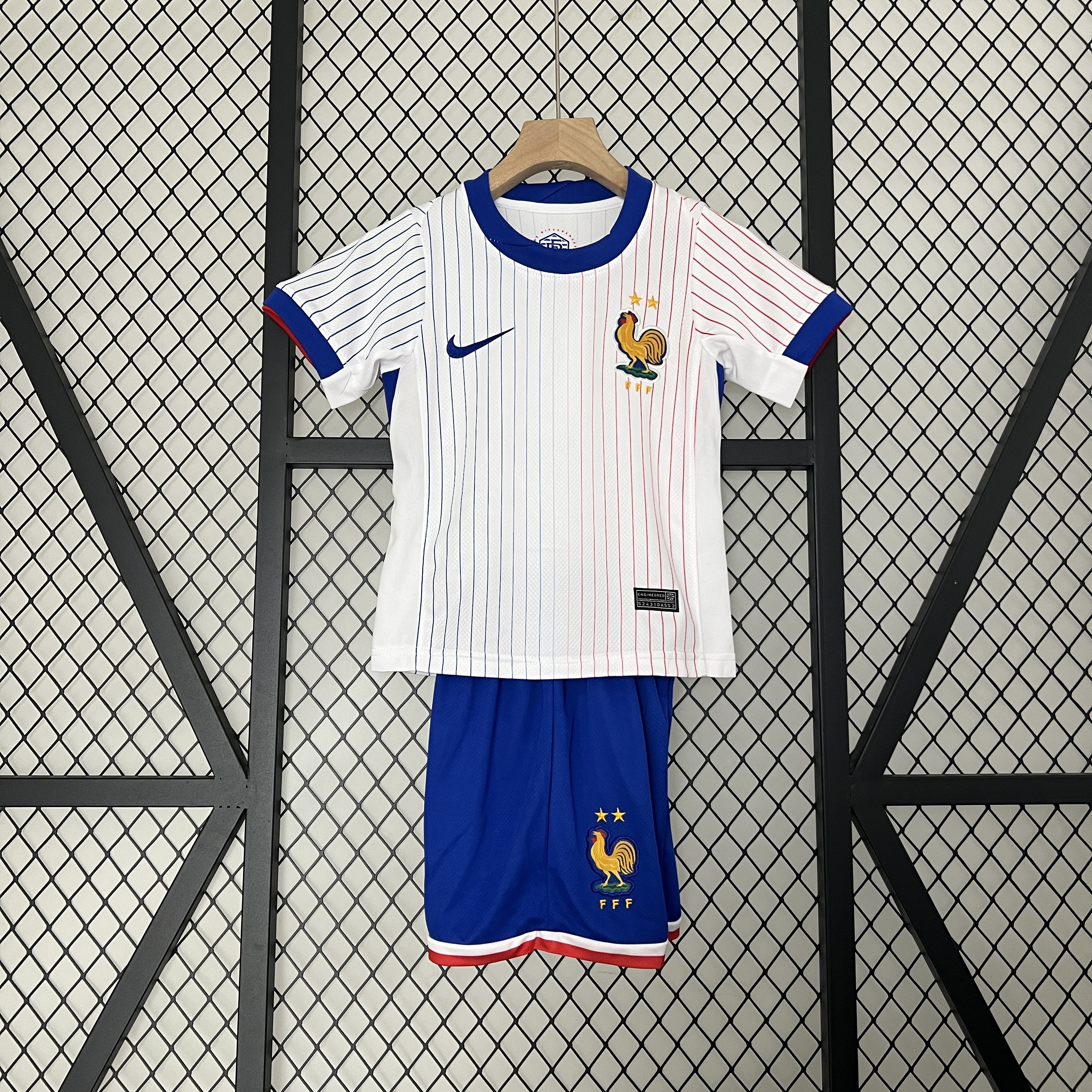 SIUjerseys-France 2024 Away Stadium Kids Kit