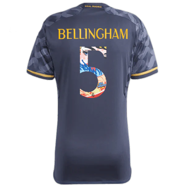 ManixJersey.com | Real Madrid 23-24 Away Blue Jersey - Player Version ( with POP ART Number) -Customize Name, Number and Patch | Worldwide Shipping