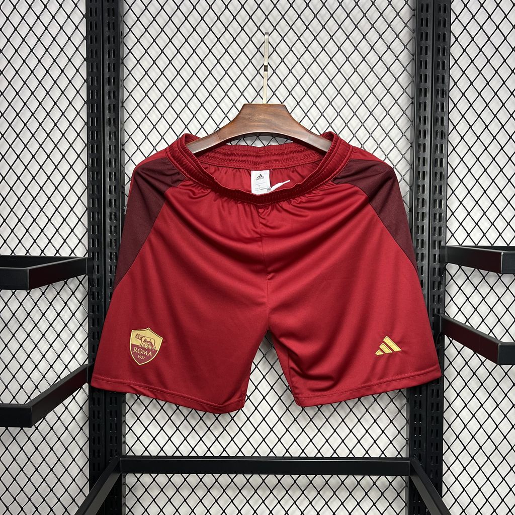 SIUjerseys-AS Roma 24-25 Home Stadium Shorts - Fans Version