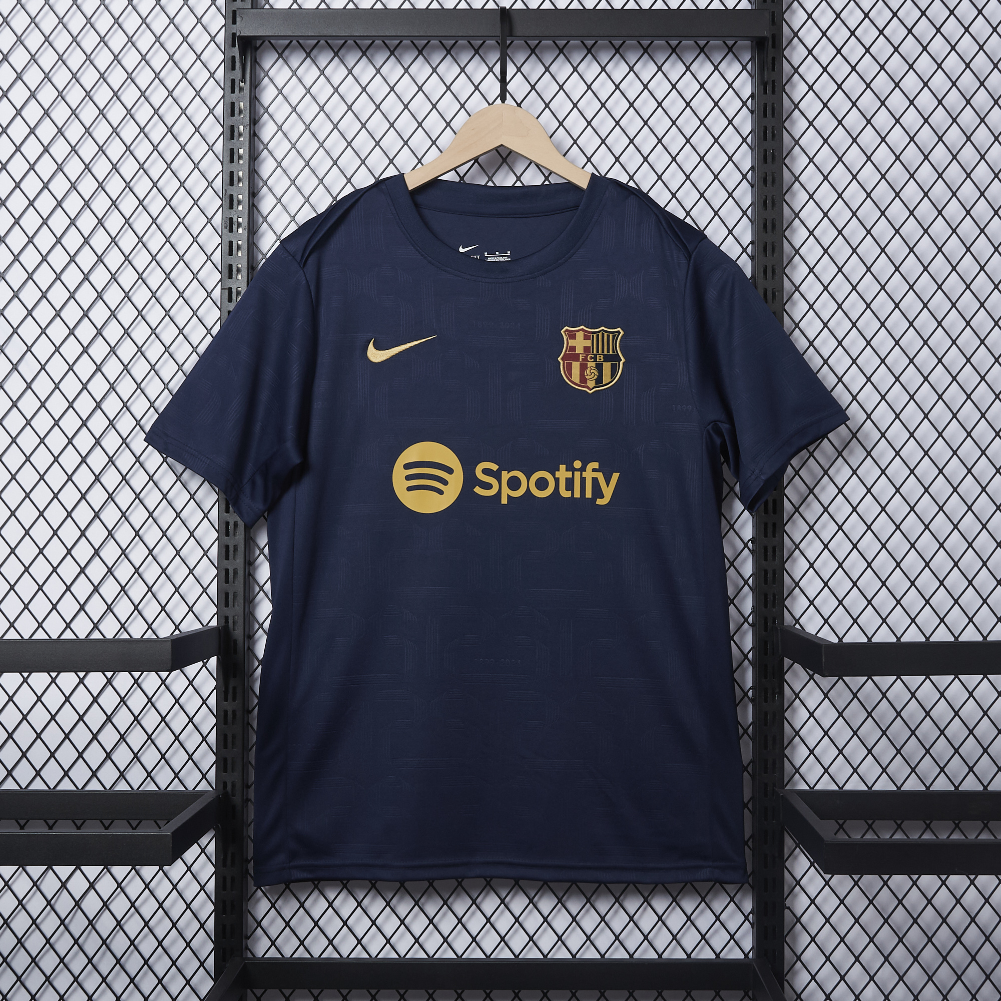 SIUjerseys-Barcelona 24-25 Navy Blue 125th Anniversary Pre-match Jersey - Fans Version