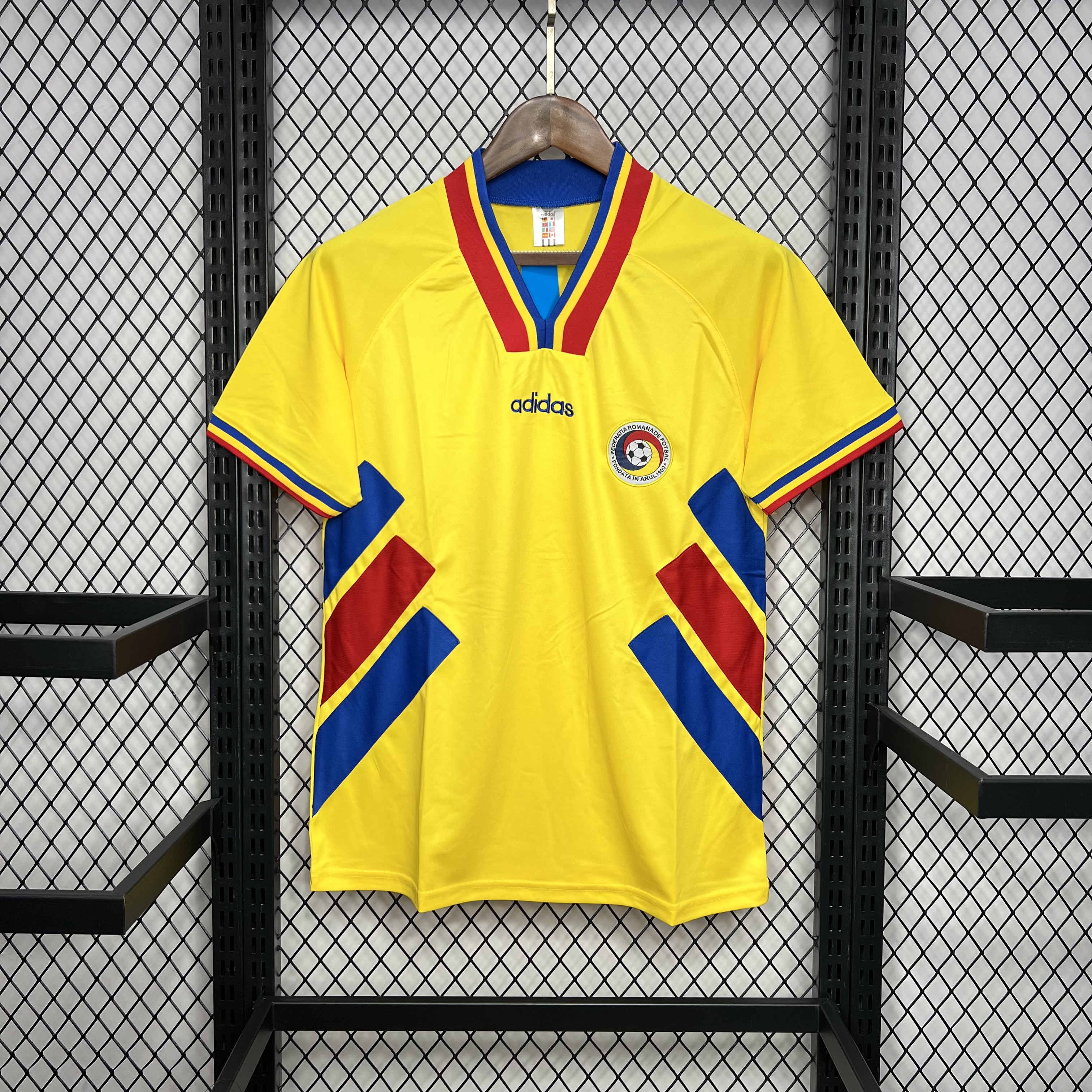 SIUjerseys-Retro Romania 1994 Home Stadium Jersey