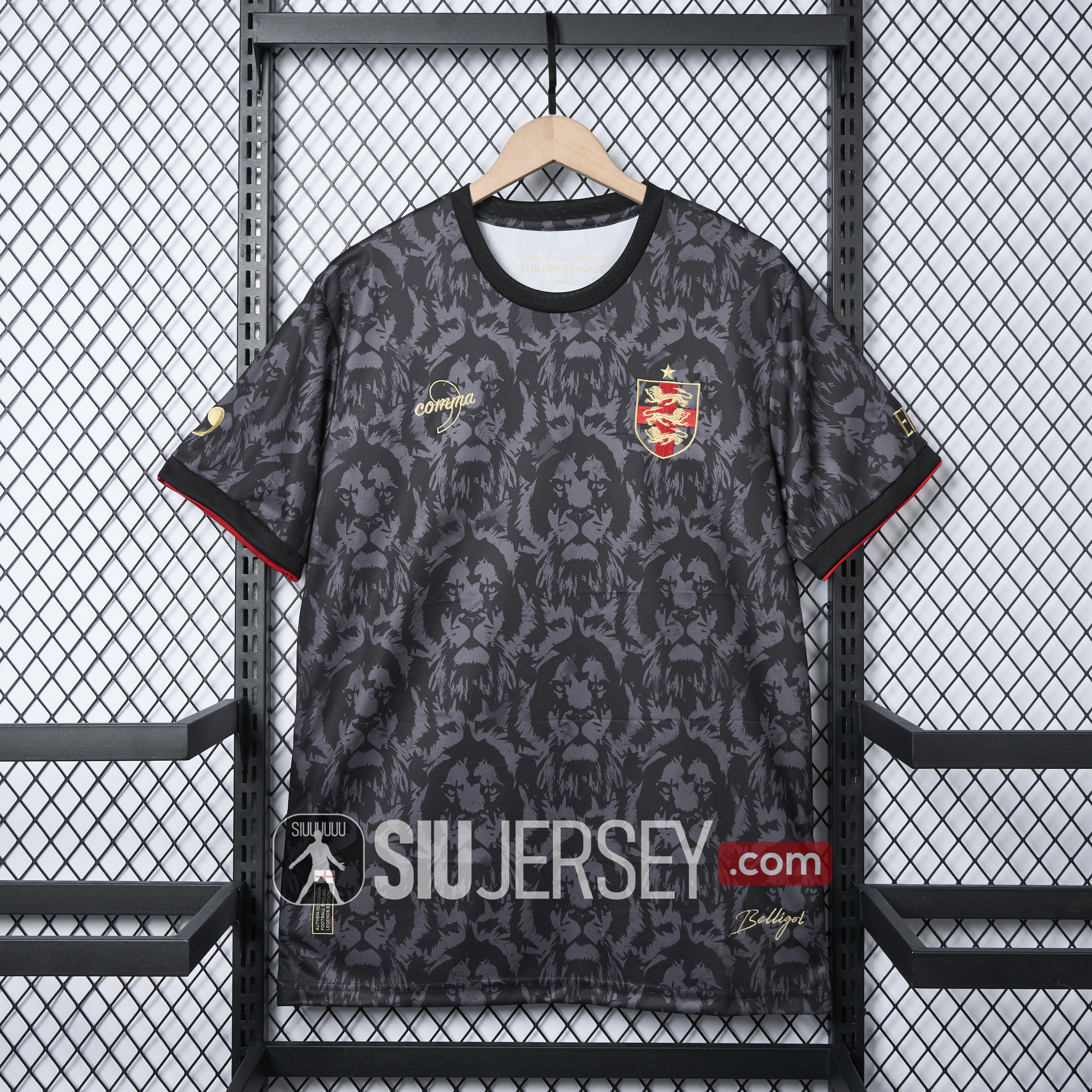 SIUjerseys-England 2024 Black The Lions Special Edition Jersey - Fans Version