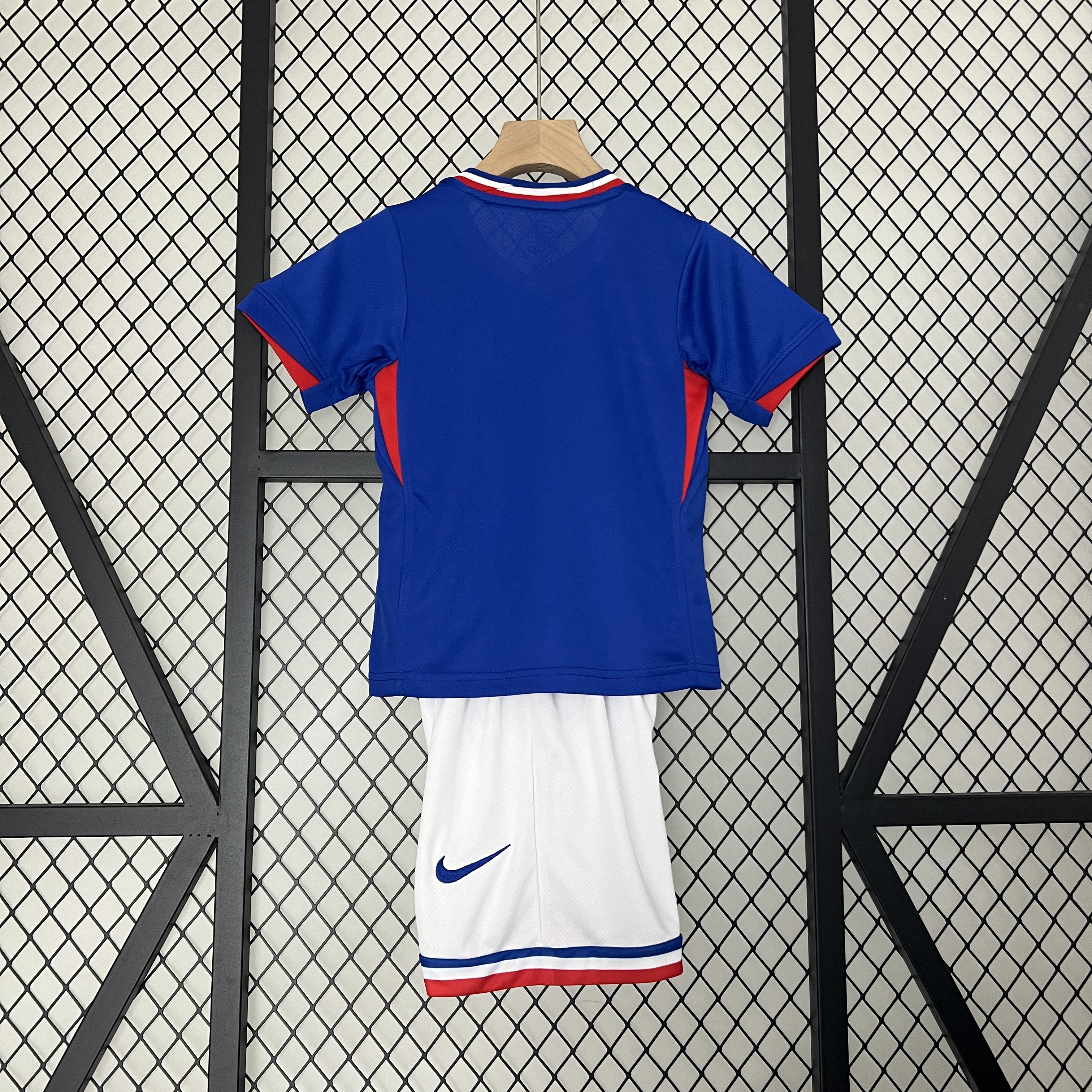 JerseysGala.com | France 2024 Home Stadium Kids Kit -Customize Name, Number and Patch | Worldwide Shipping