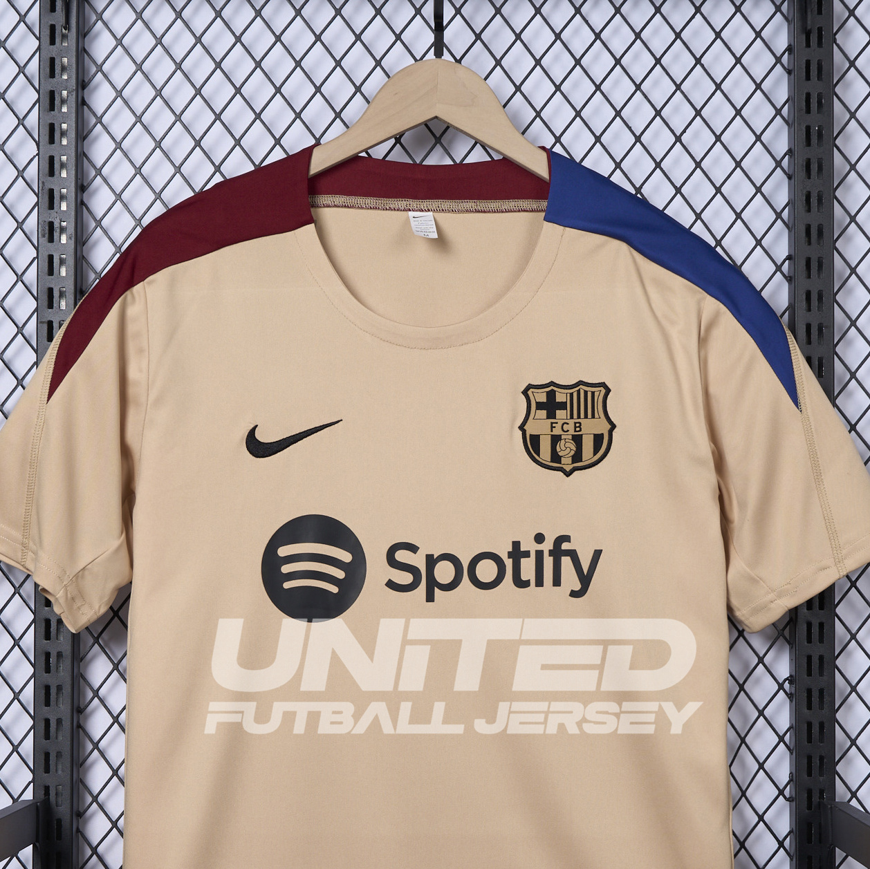 unitedfutballjersey-Barcelona 24-25 Frick Same Style Coach Training Shirt - Gold
