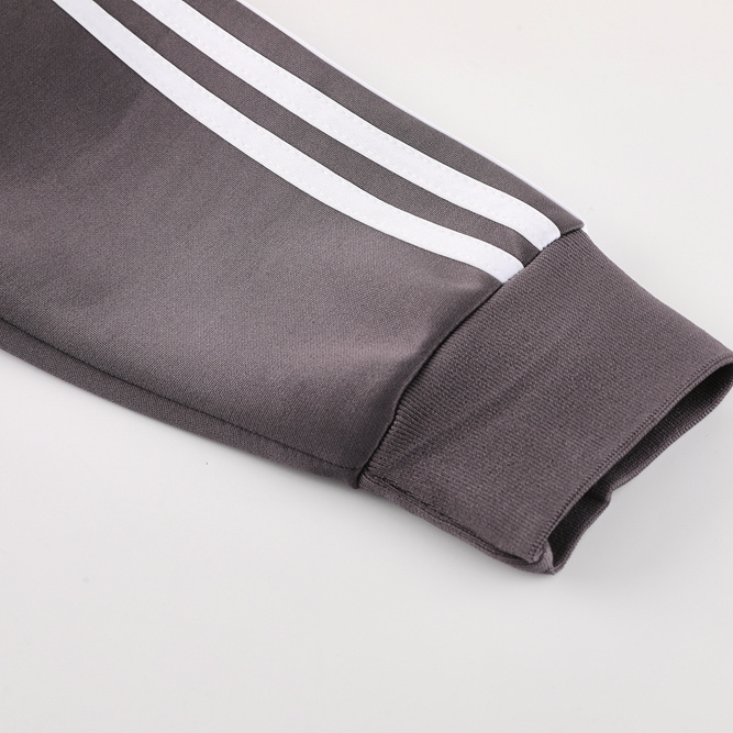 SIUjerseys-Real Madrid 24-25 Trefoil Vintage Jacket Training Tracksuit - Grey