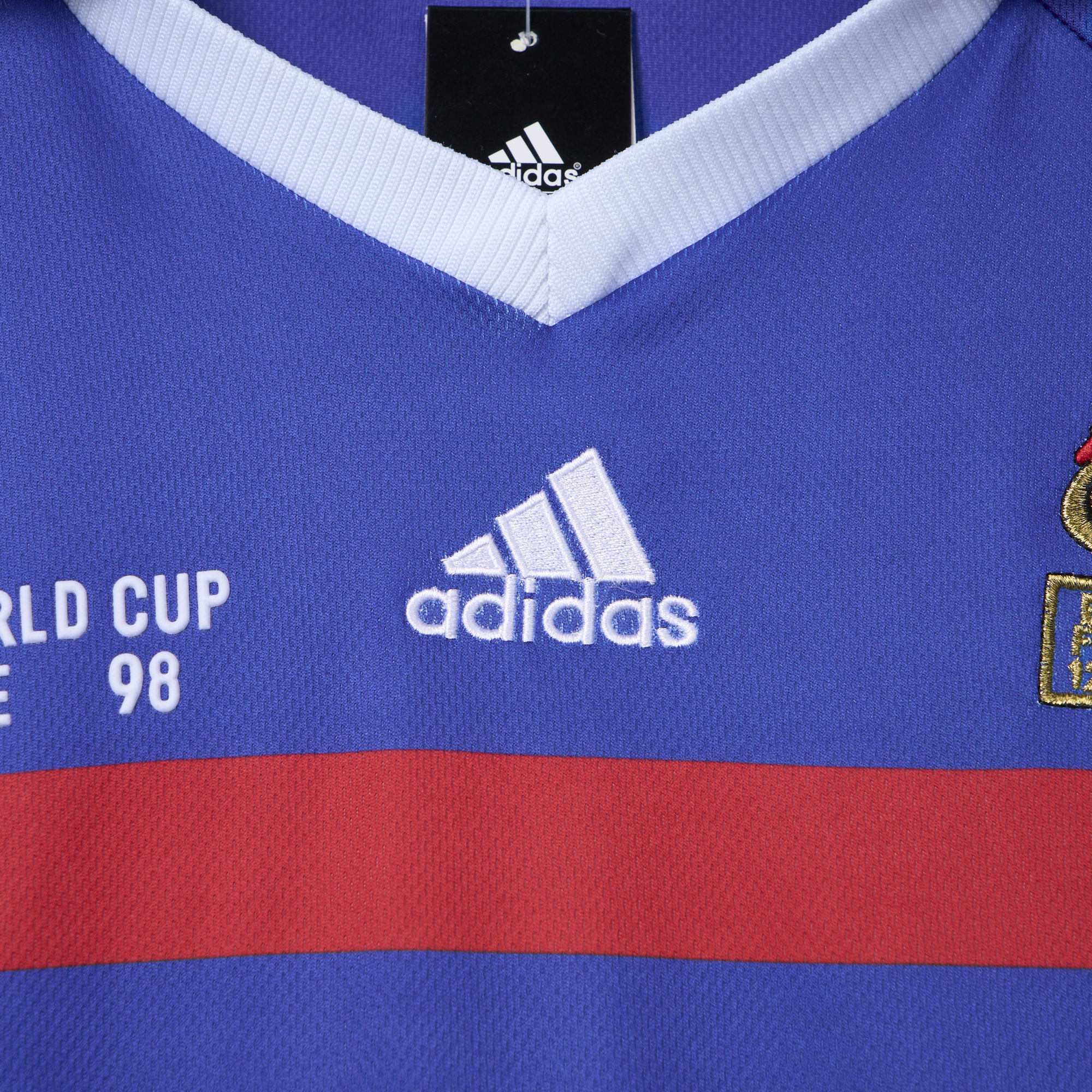 SIUjerseys-Retro France 1998 Home Stadium Jersey (with 1998 World Cup mark on right chest)