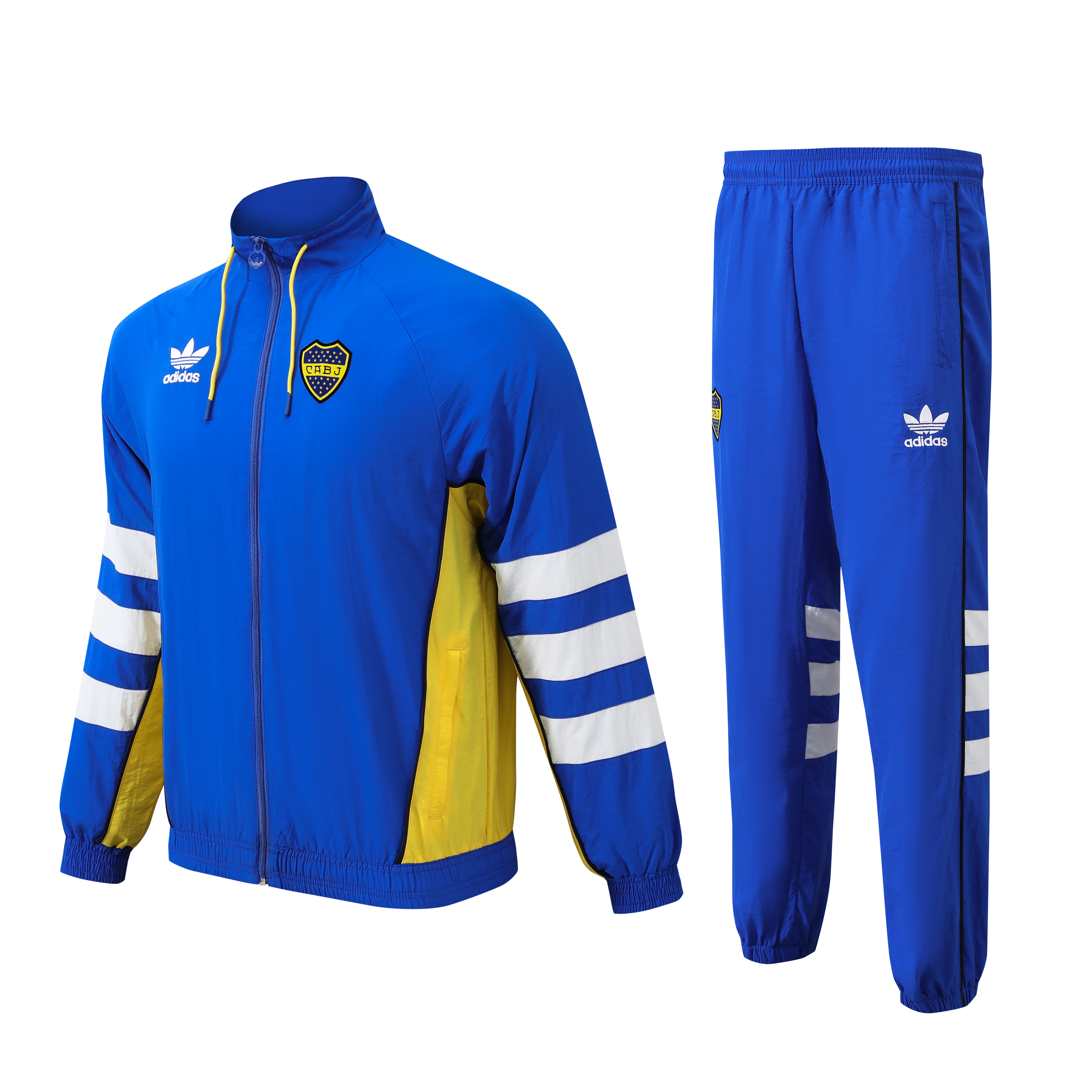 SIUjerseys-Boca Juniors 24-25 Blue Throwback Windbreaker Suit - Jackets & Pants
