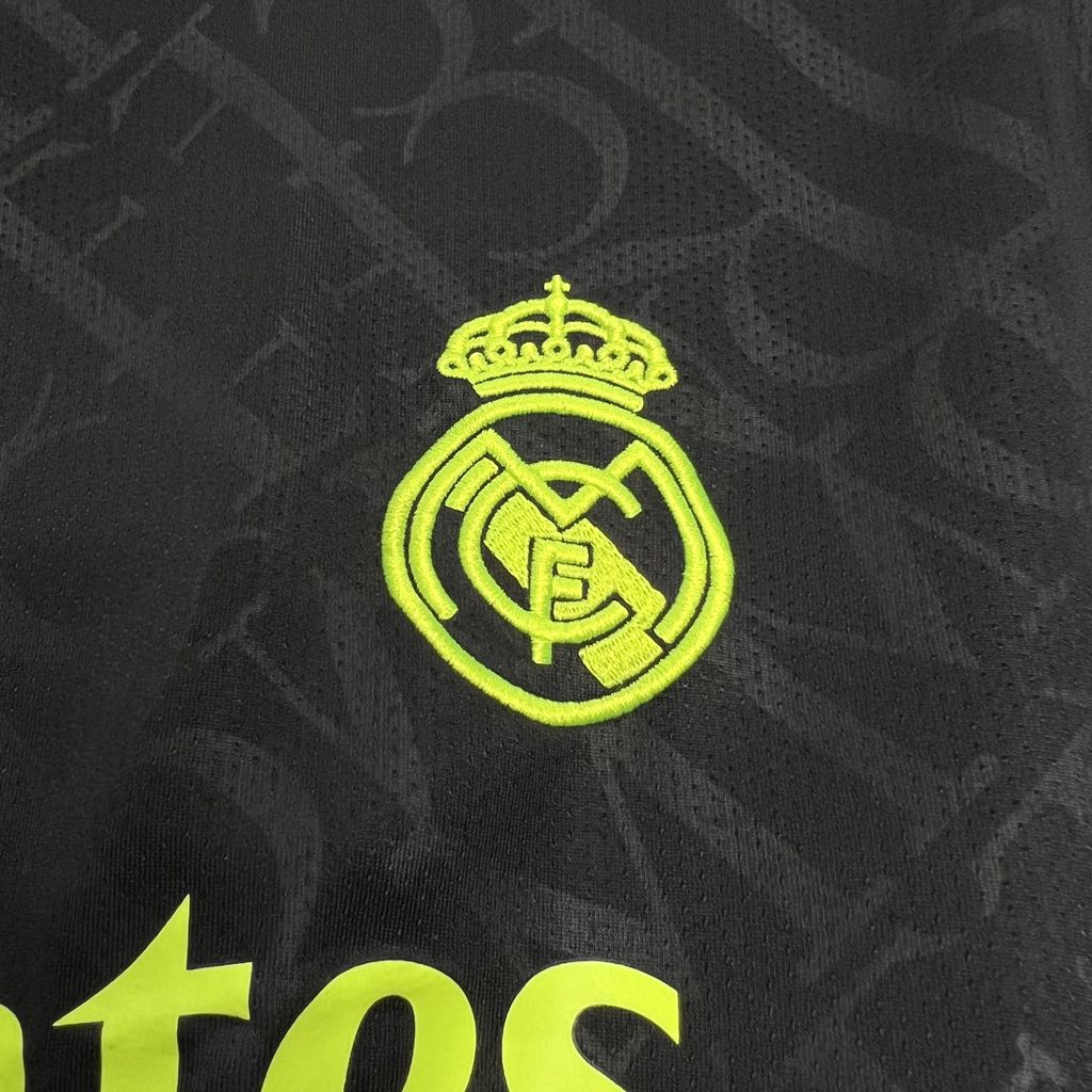 SIUjerseys-Real Madrid 24-25 Black and Fluorescent Green Jersey - Fans Version
