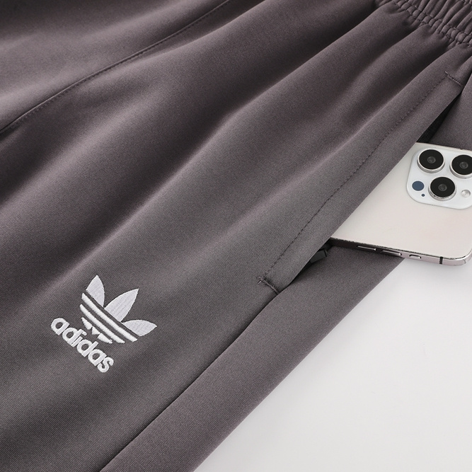 SIUjerseys-Real Madrid 24-25 Trefoil Vintage Jacket Training Tracksuit - Grey