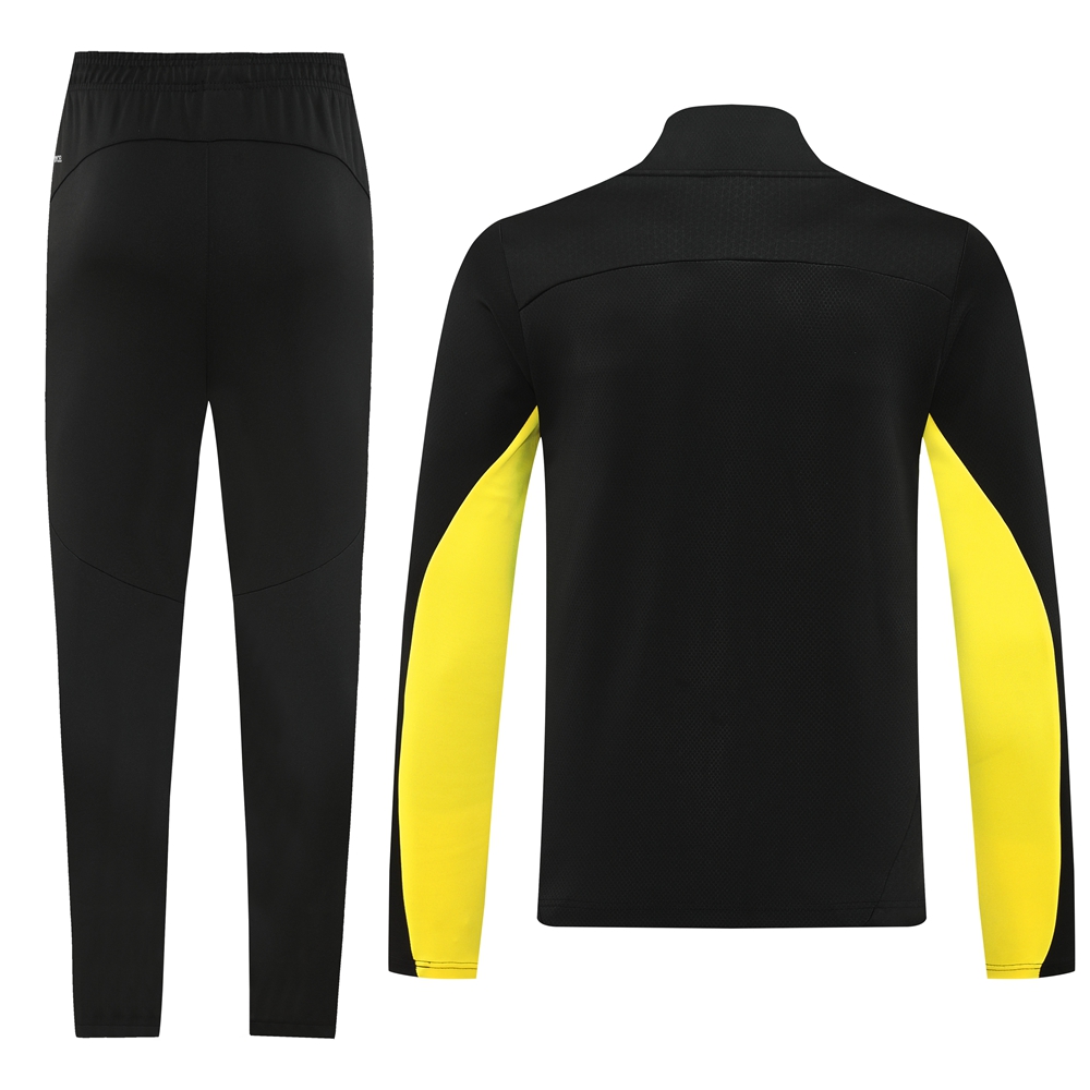 SIUjerseys-Dortmund 24-25 Jacket Training Tracksuit - Black and Yellow