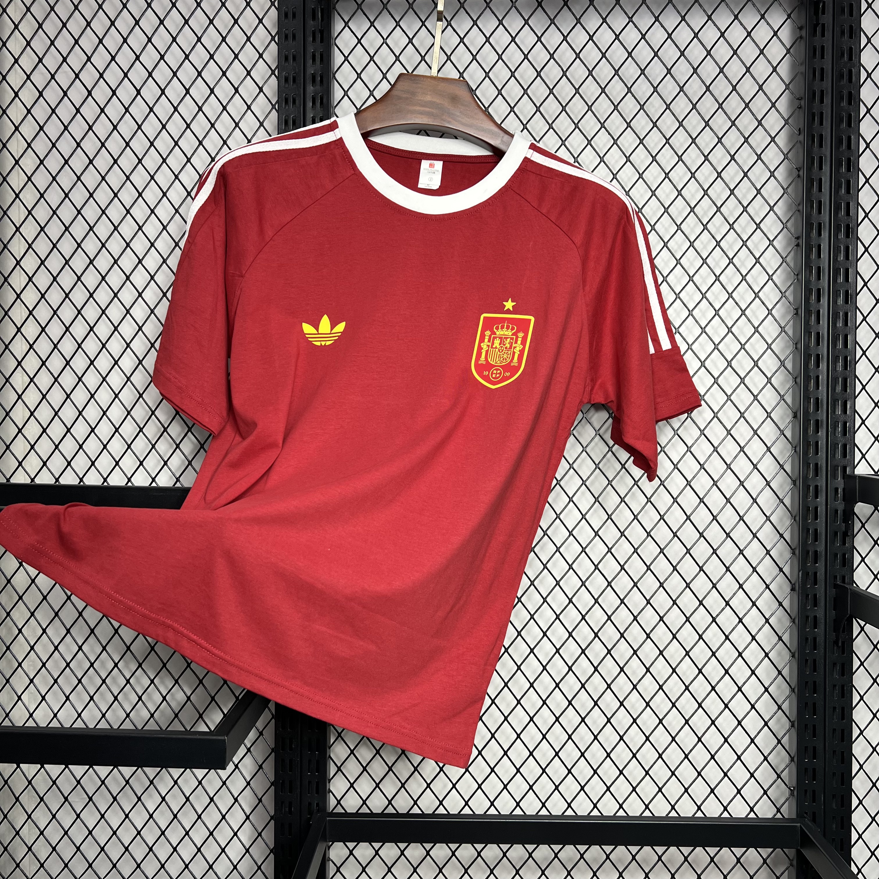 SIUjerseys-Spain 2024 Euro Red Retro Style Jersey - Fans Version