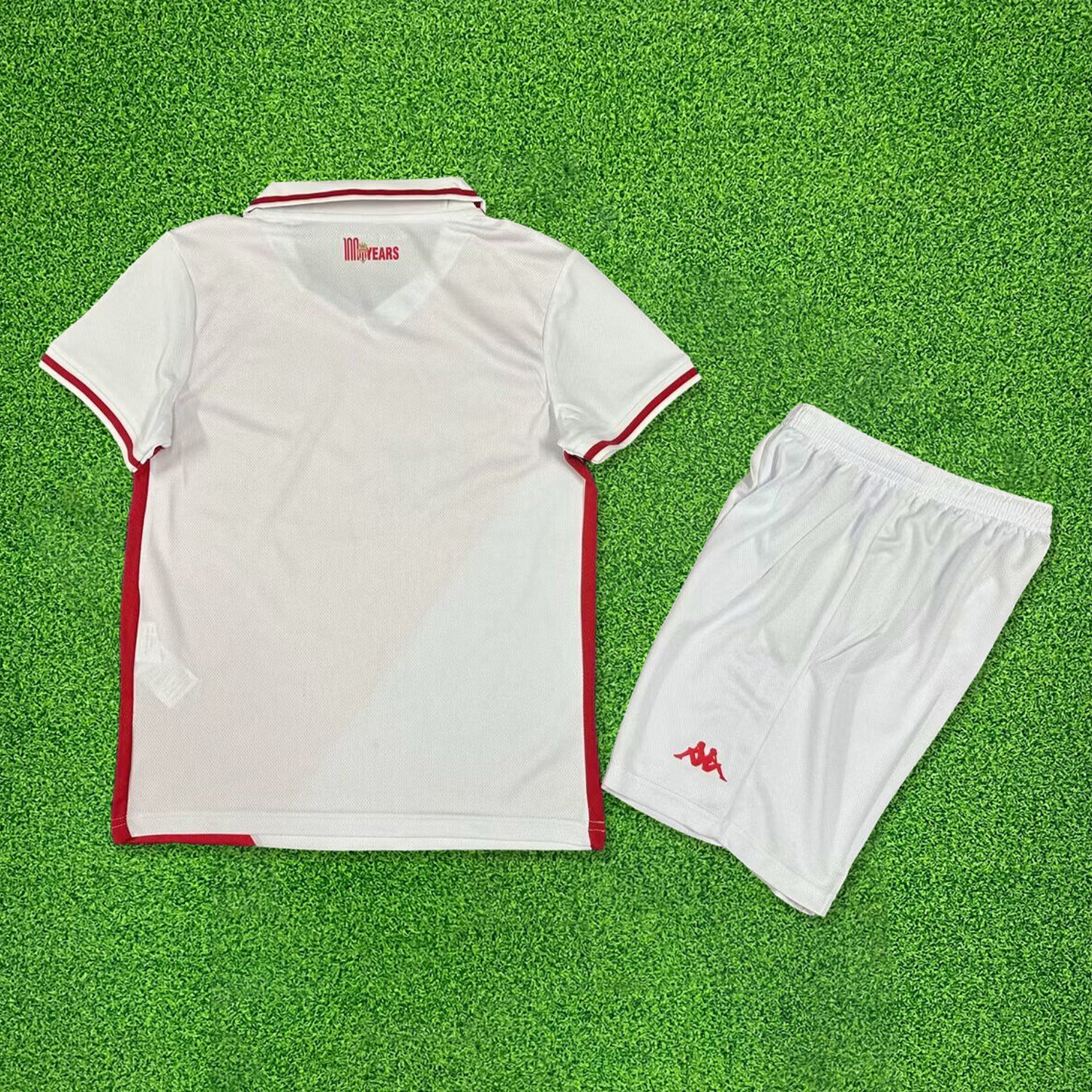 SIUjerseys-AS Monaco 24-25 Home Kids Kit
