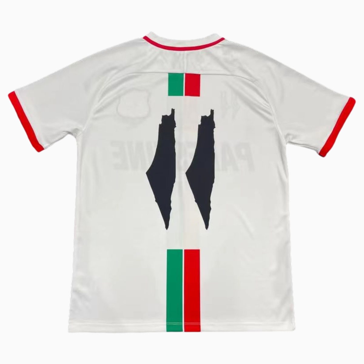 SIUjerseys-FC Palestina 24-25 White Centre Striped Jersey with Arabic and Pattern