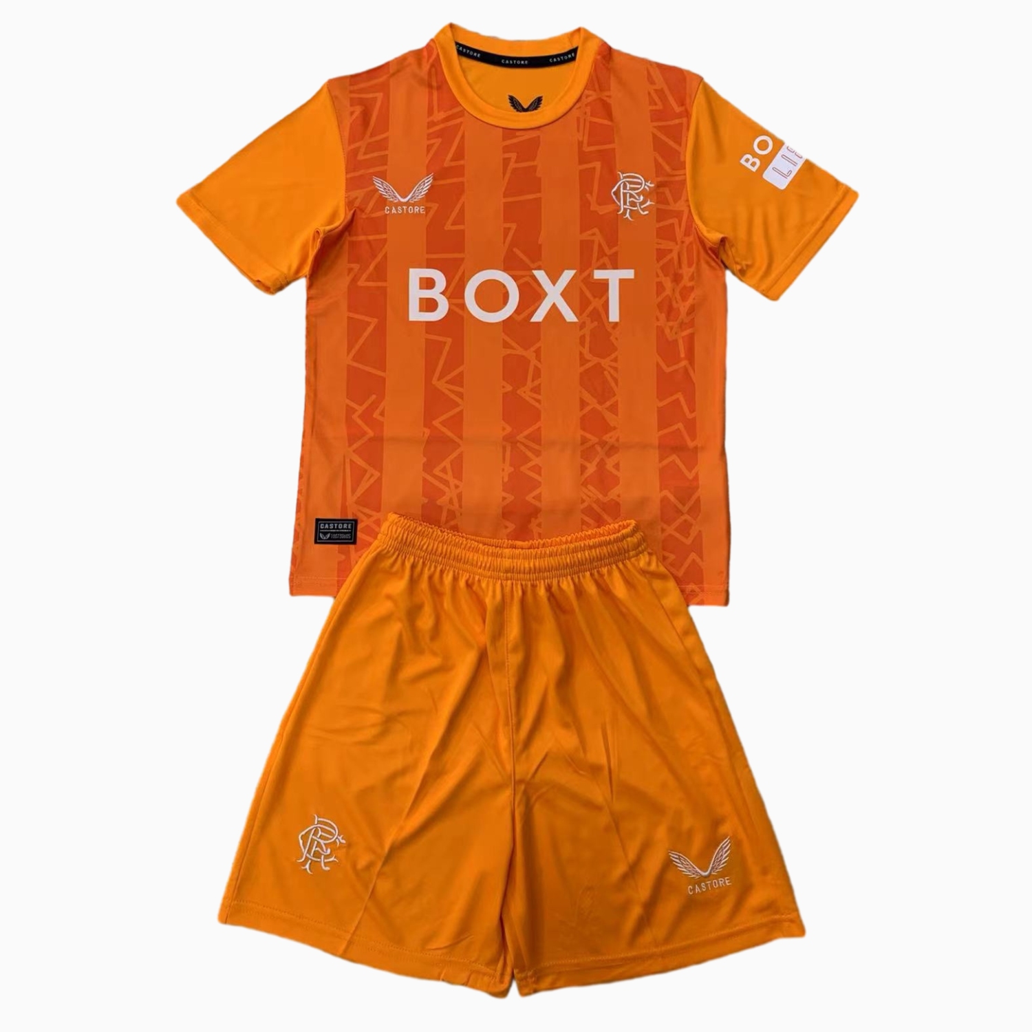 SIUjerseys-Glasgow Rangers 24-25 Orange Goalkeeper Kids Kit