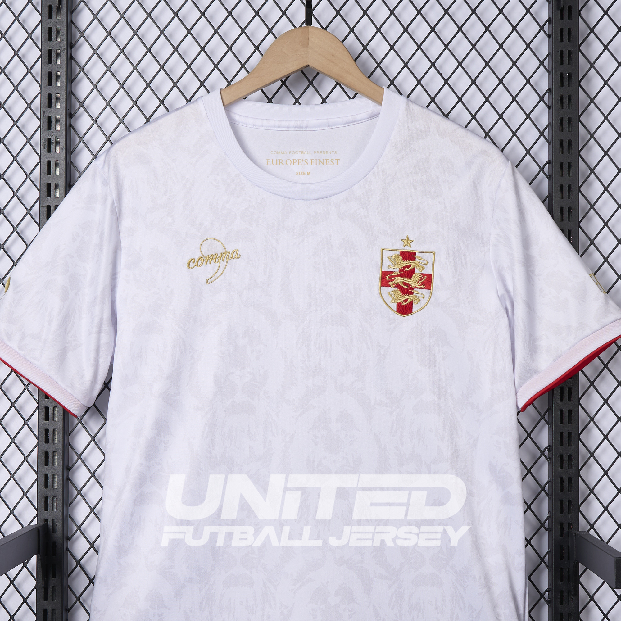 unitedfutballjersey-England 2024-25 COMMA White Special Edition Jersey - Fans Version