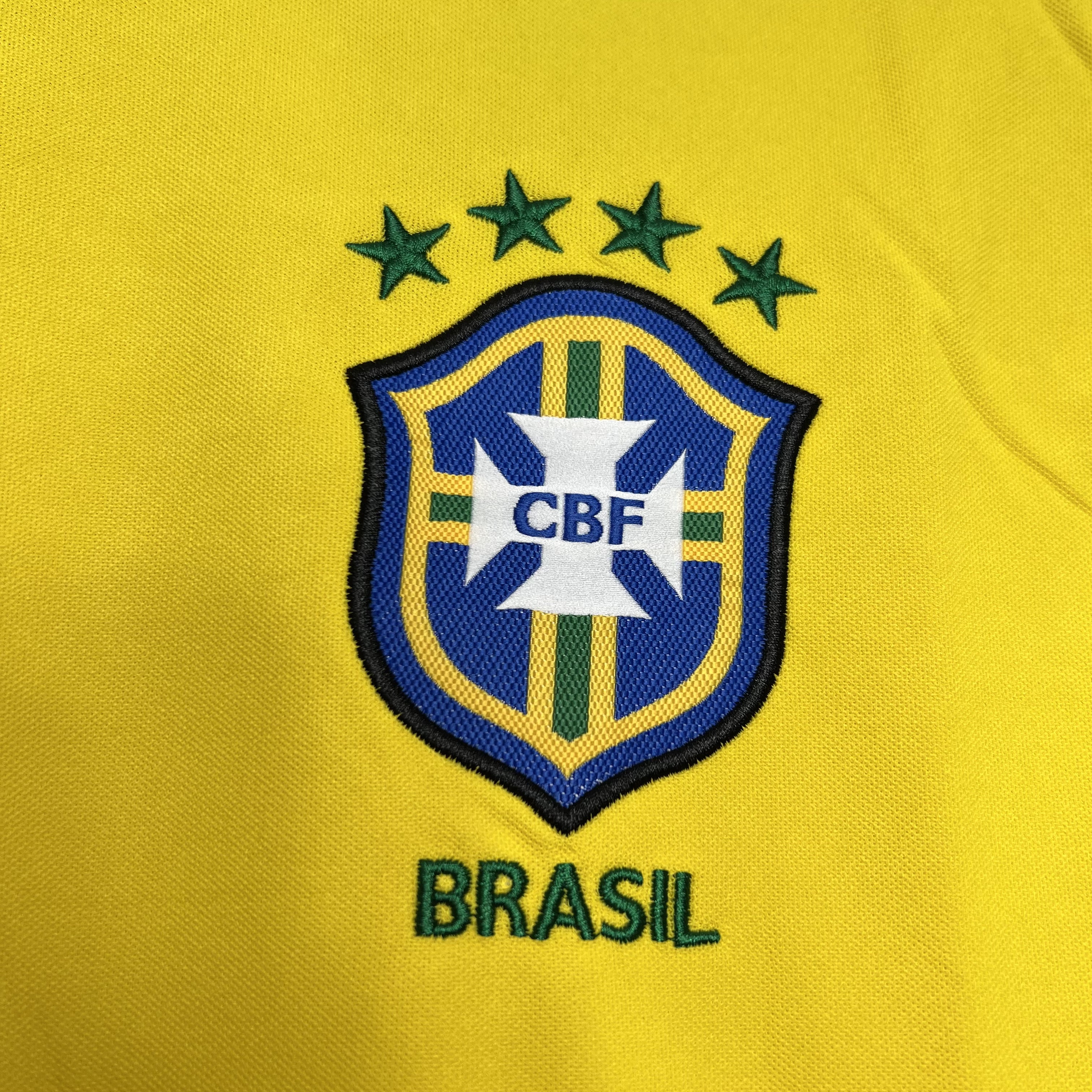 SIUjerseys-Retro Brazil 1998 Home Stadium Jersey