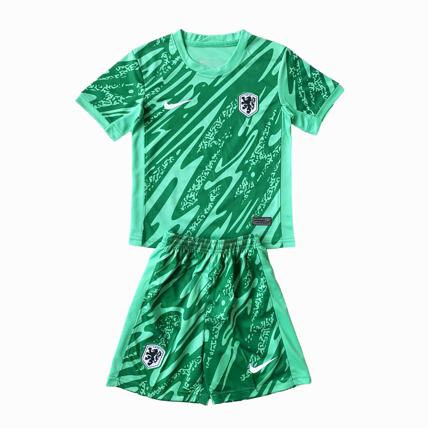 SIUjerseys-Netherlands 2024 Goalkeeper Kids Kit - Green