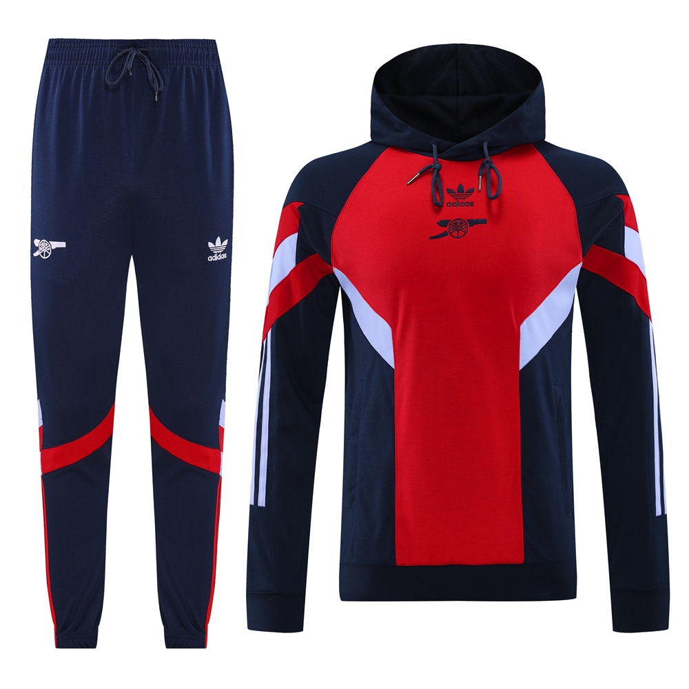 unitedfutballjersey-Arsenal 24-25 Originals LFSTLR Training Hoodie Set - Red Hoodie and Deep Blue Pants