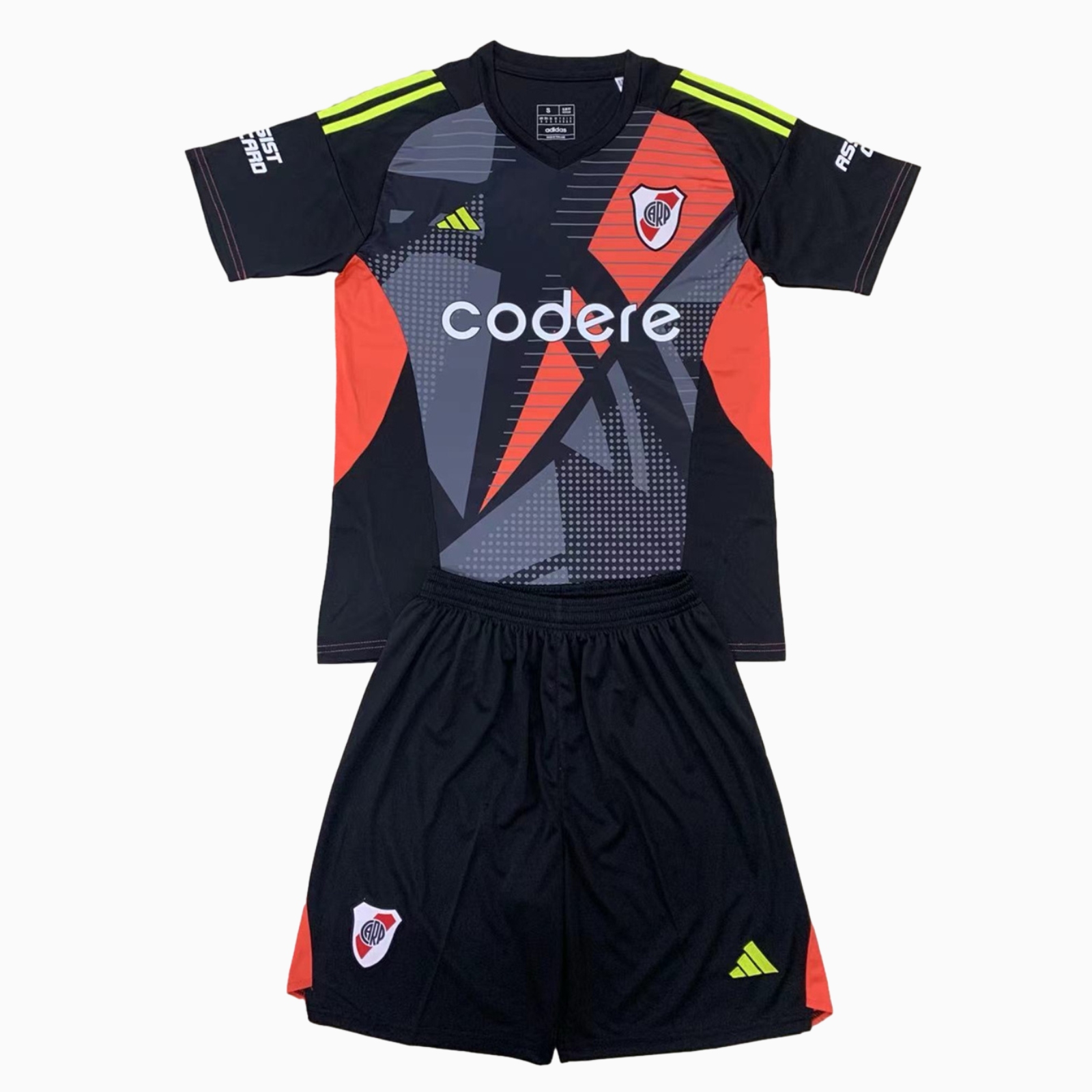 SIUjerseys-River Plate 24-25 Black Goalkeeper Kids Kit
