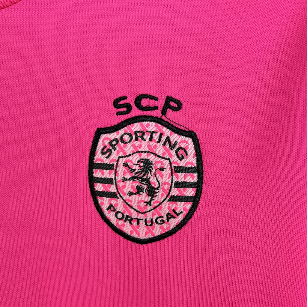 Higojerseys-Sporting CP Portugal 24-25 Pink October Kids Kit