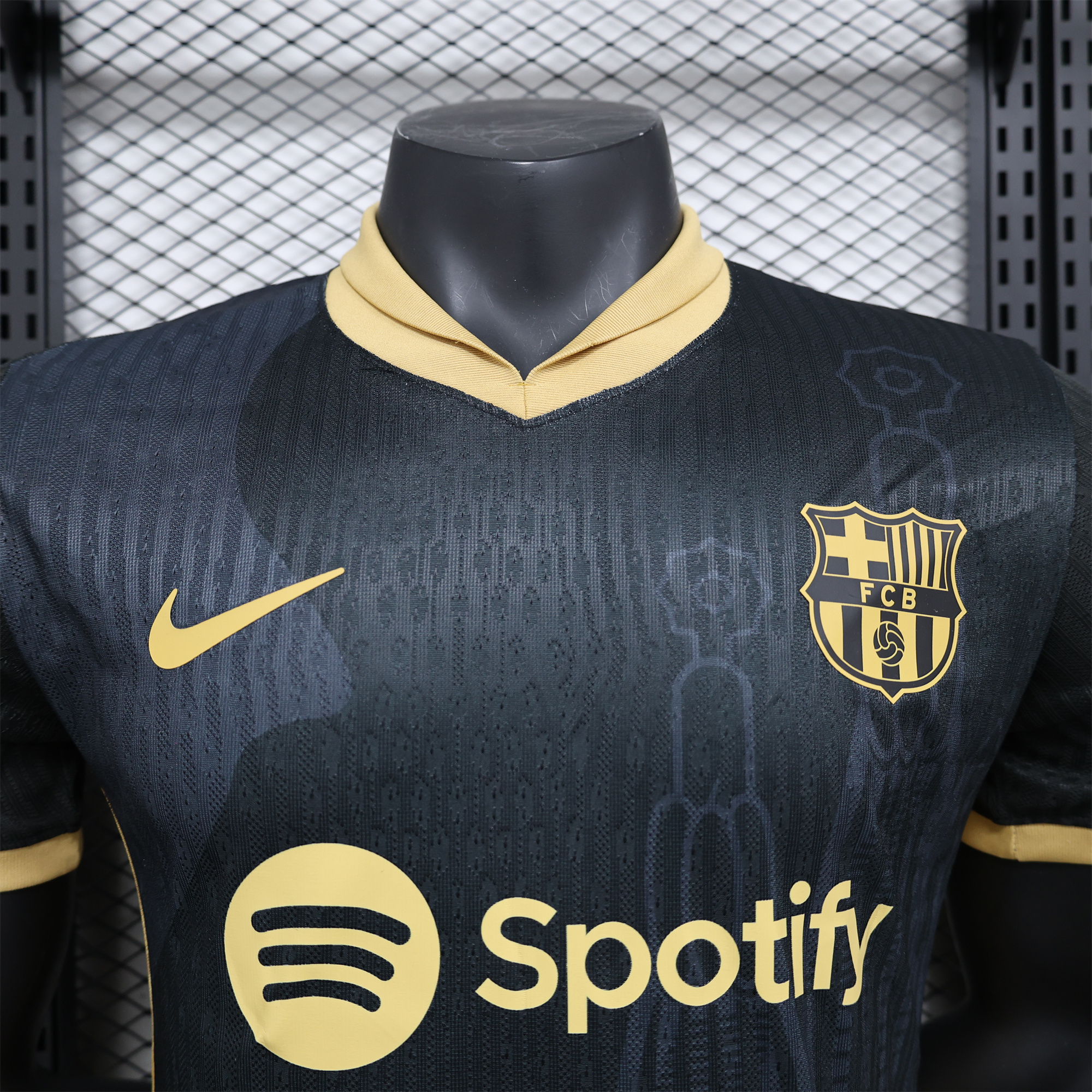 SIUjerseys-Barcelona 24-25 Black Gold Special Edition Jersey - Player Version