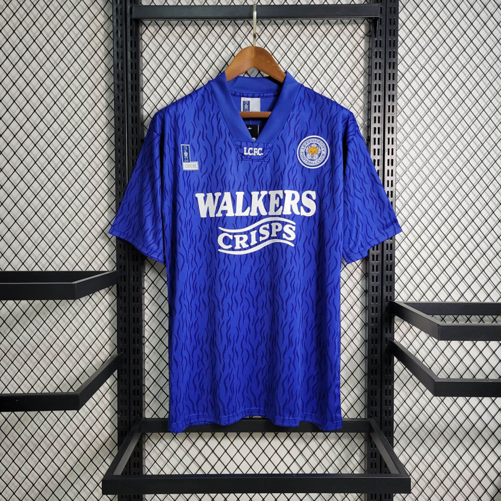 Higojerseys-Retro Leicester city 1992-94 Home Stadium Jersey