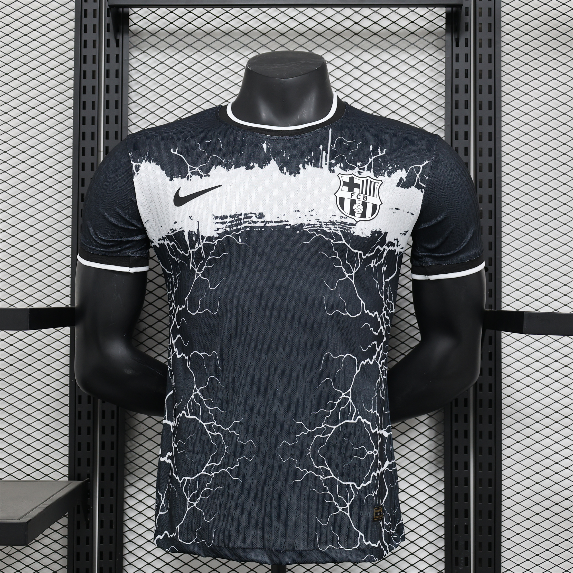 unitedfutballjersey-Barcelona 24-25 White Lightning Special Edition Black Jersey - Player Version