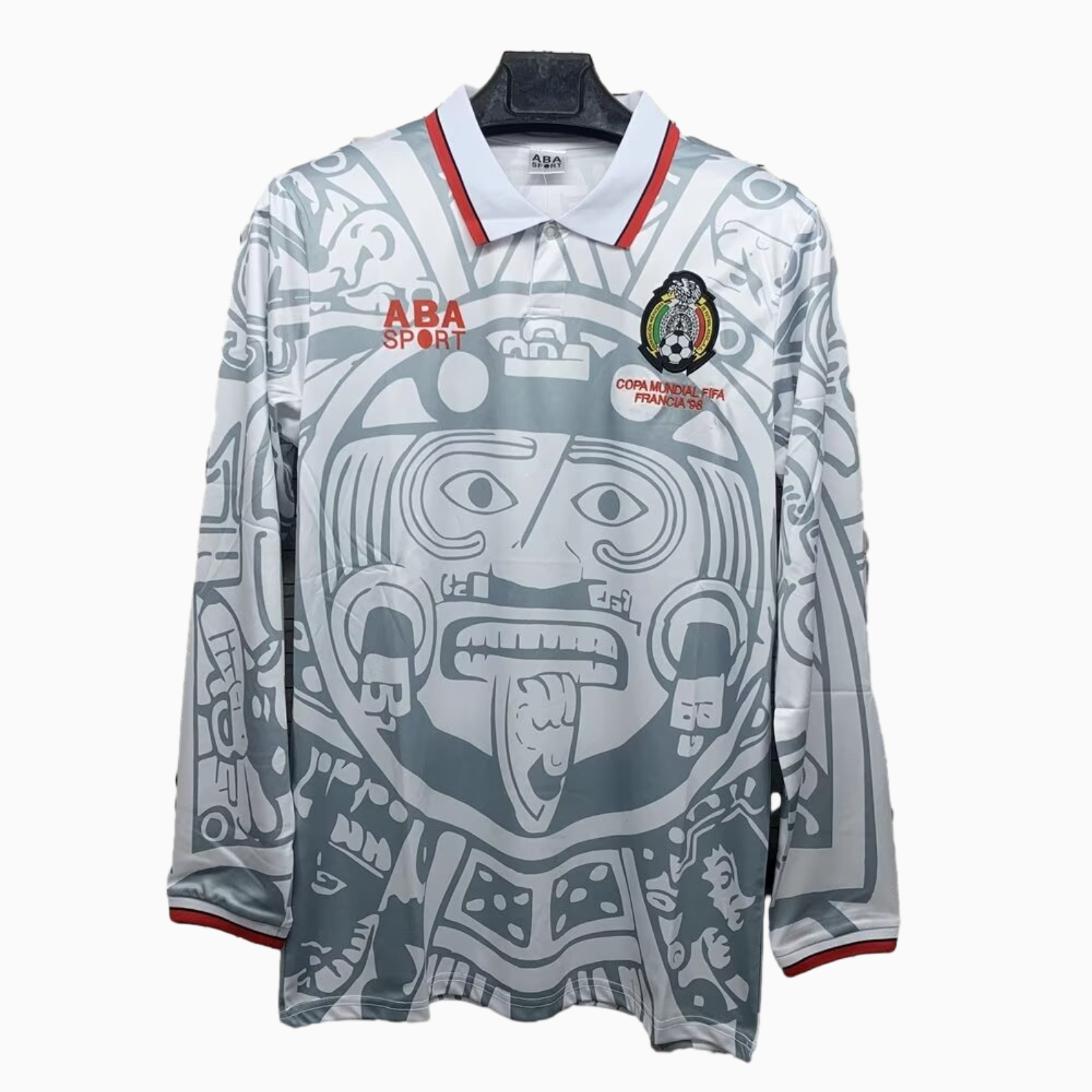 SIUjerseys-Retro Mexico 1998 Away Long Sleeves Jersey