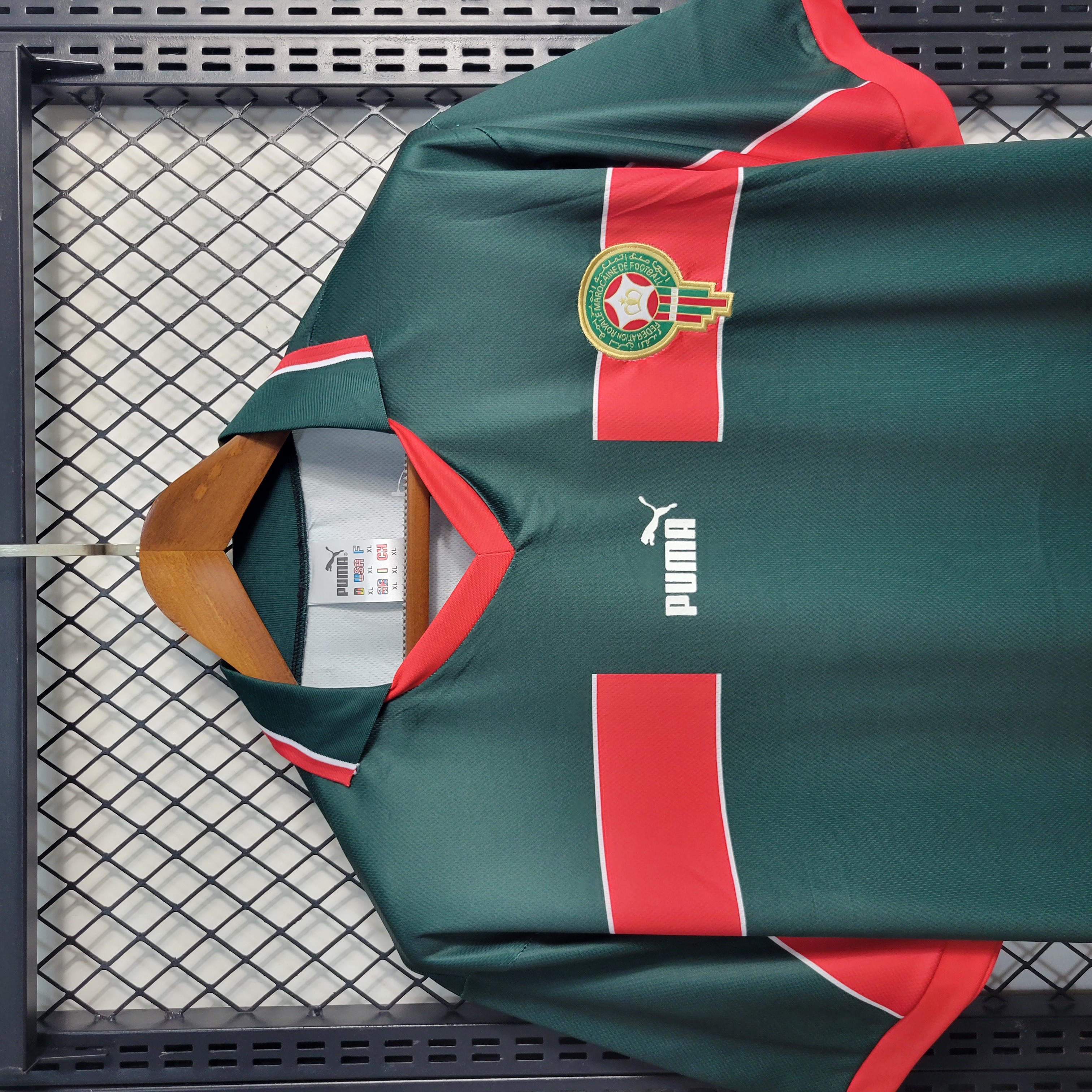 unitedfutballjersey-Retro Morocco 1998 Home Stadium Jersey