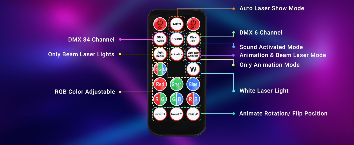 dj laser light with remote