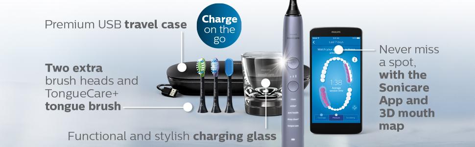 Philips DiamondClean Smart 9500 (HX9924/41) Sonicare Sonic electric toothbrush