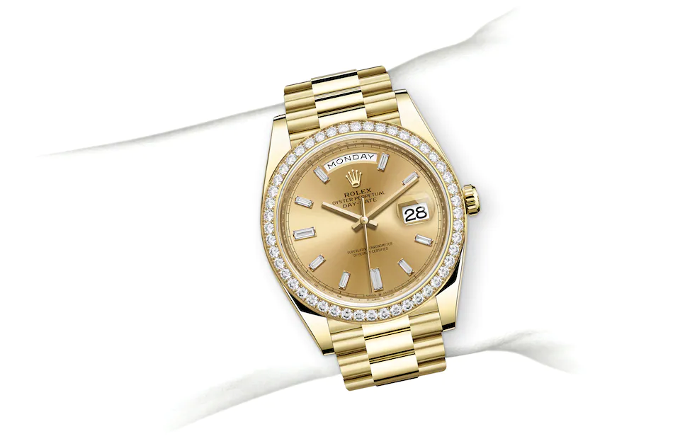 Rolex Day-Date in 18 ct yellow gold M228348RBR-0002 at J. Licht & Sons Rolex Boutique