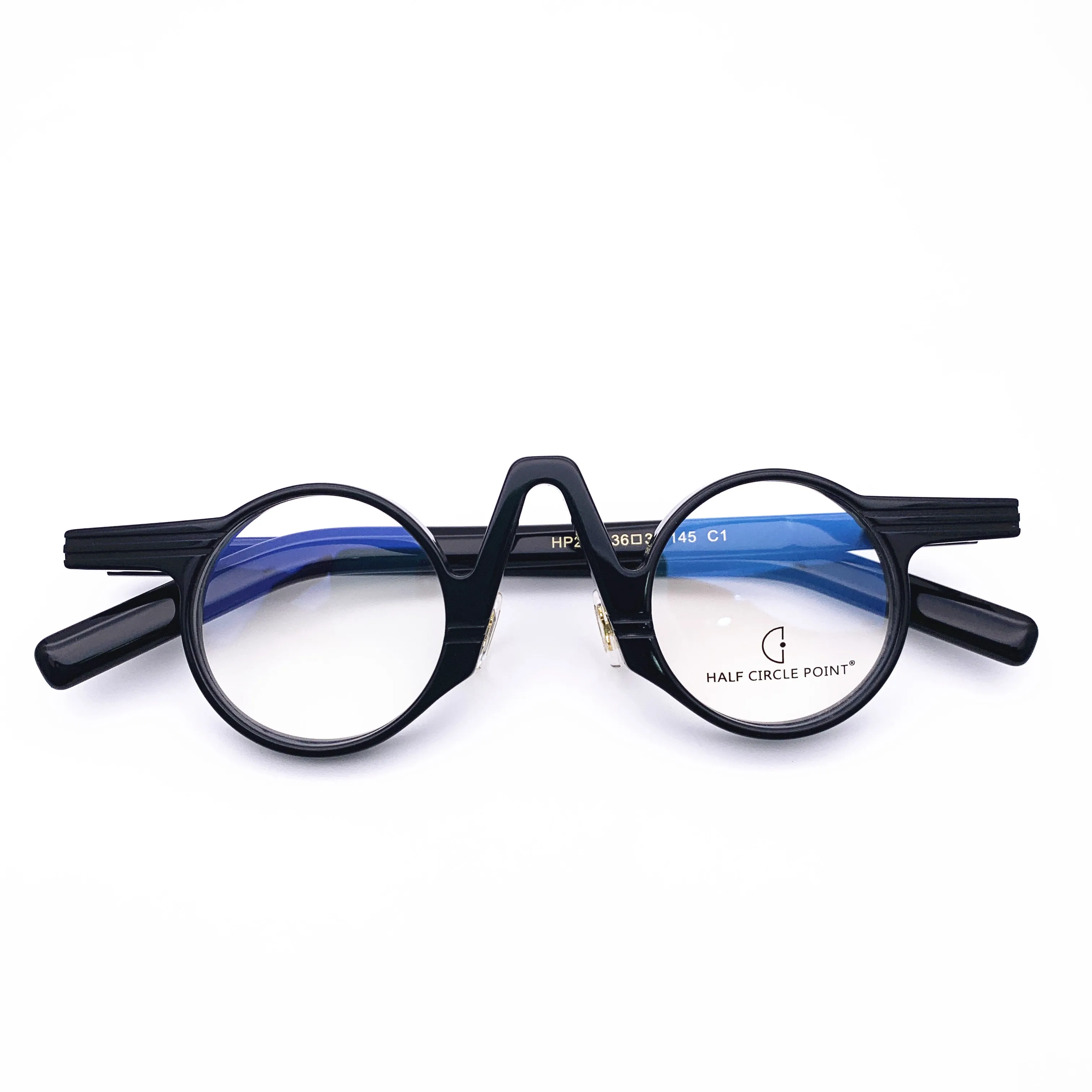Belight Optical Acetate Round Shape Contrast Color Men Women Small Prescription Eyeglasses Retro  Frame Eyewear HP234