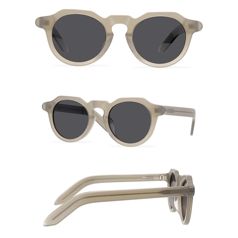 Belight Optical Italy  Acetate Women Men Irregular Shape Retro Vintage UV400 Protection with Case Oculos Punk Sunglasses MA21001