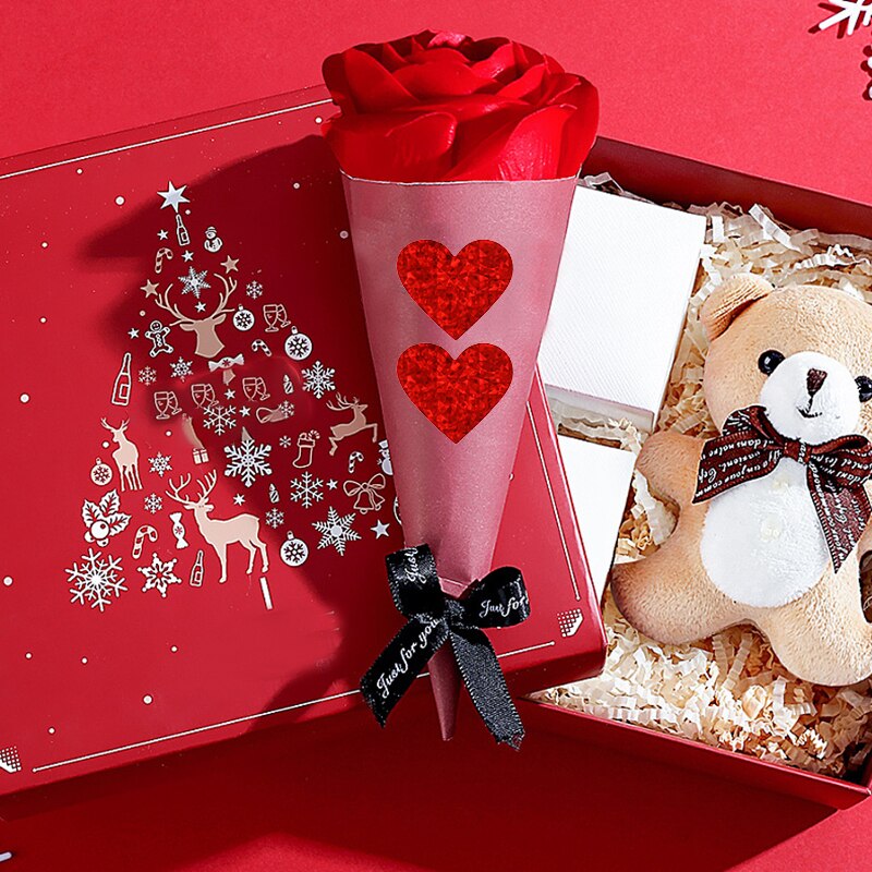 Heart Shaped Label Sticker Scrapbooking Valentine's Day Gift Packaging Seal Birthday Party Wedding Supply Stationery Sticker