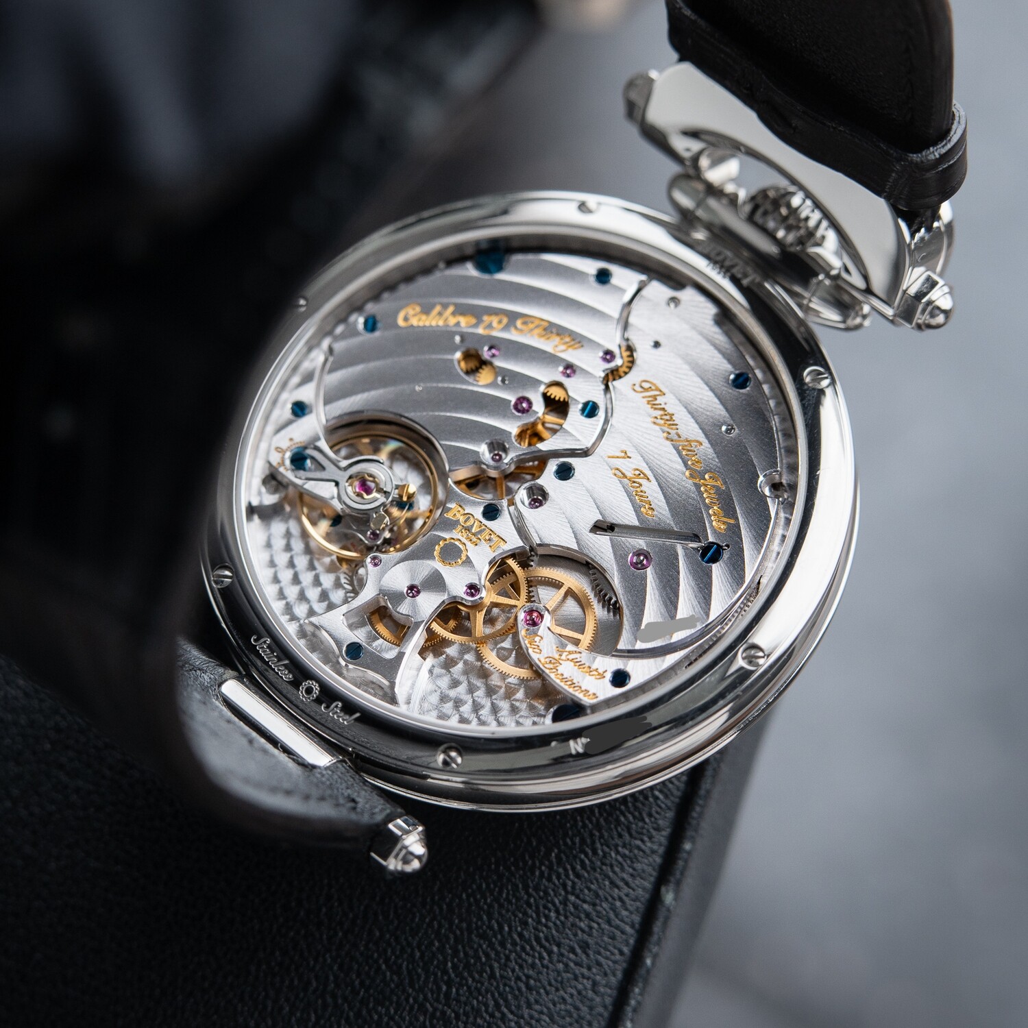 Bovet 19Thirty Fleurier Black Sunburst RARE Chinese Dial Steel 42mm