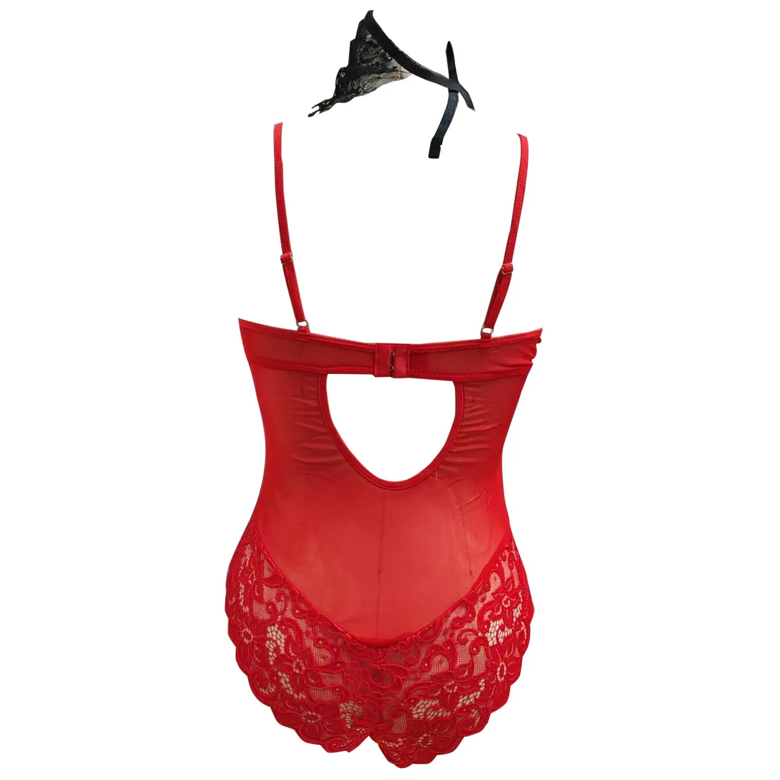 New In Plus Size Sexy Lingerie For Women Sexy Santa Christmas Lingerie Set With Garter Belts Lace Teddy Babydoll Bodysuit