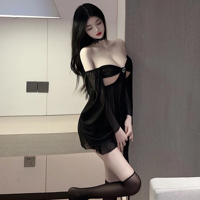 Fun Lingerie Sexy Night Perspective Mesh Sexy Sexy Temptation Hot Open Pajamas Large Passion Pajamas Passionate No Take Off