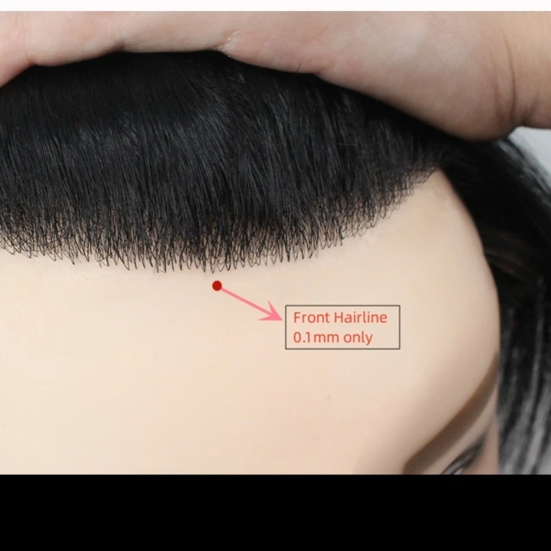 Wig Male Men's Capillary Prothesis Toupee Wigs For Men Natural Free Part Invisible Human Hair Front Thin Skin Hair Replacement