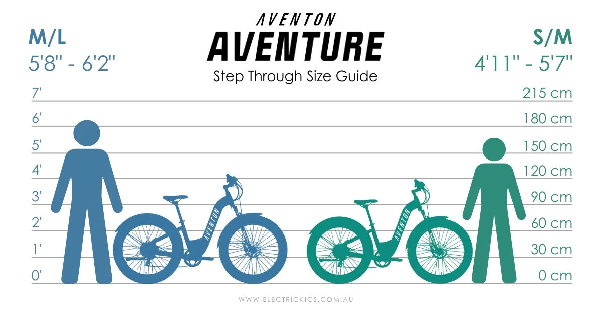 aventon aventure.2 step through size guide