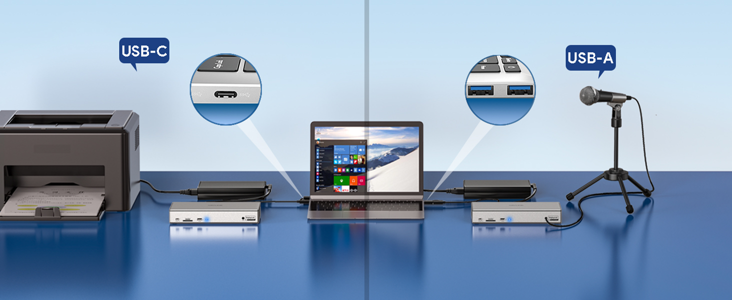 quad monitor docking station