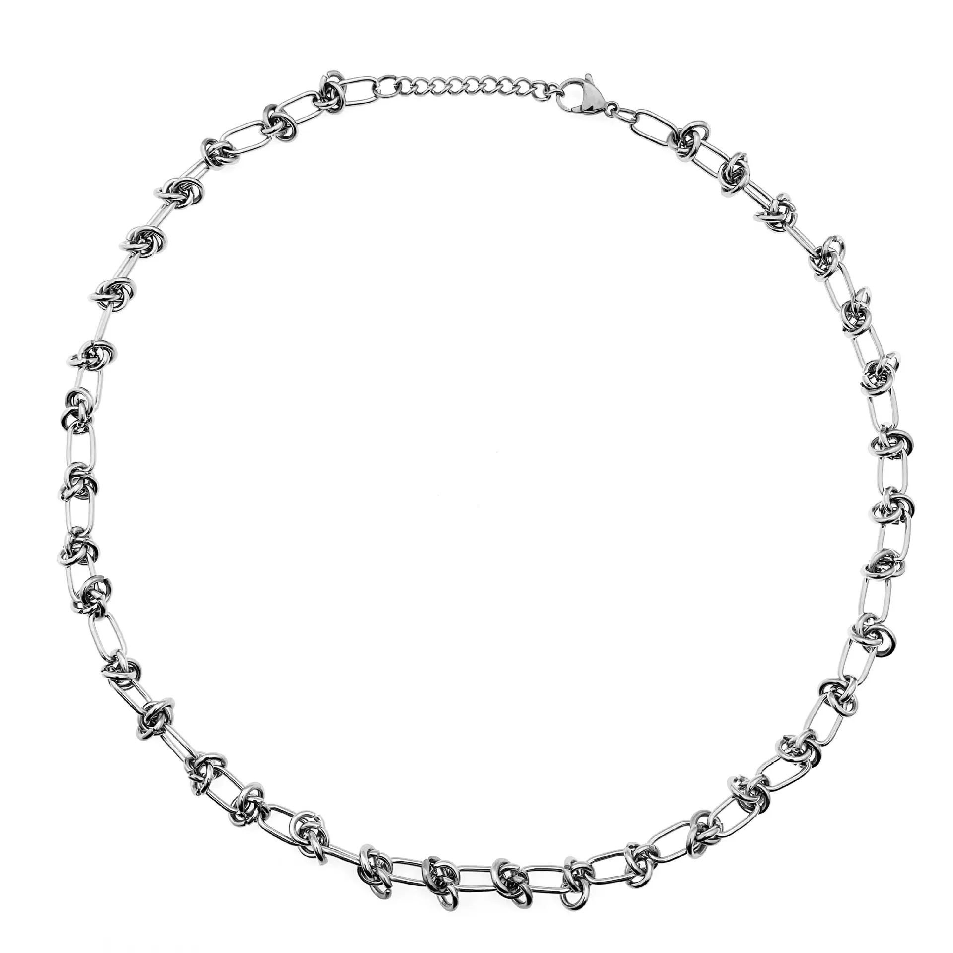 1pcs Stainless Steel Brambles Choker Necklace Hip-hop Gothic Punk Style Barbed Wire Little Thorns Chain Choker Gifts