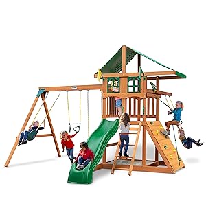 swing set, wooden swing set, gorilla swing set, gorilla playset, wooden play set, outing swing set