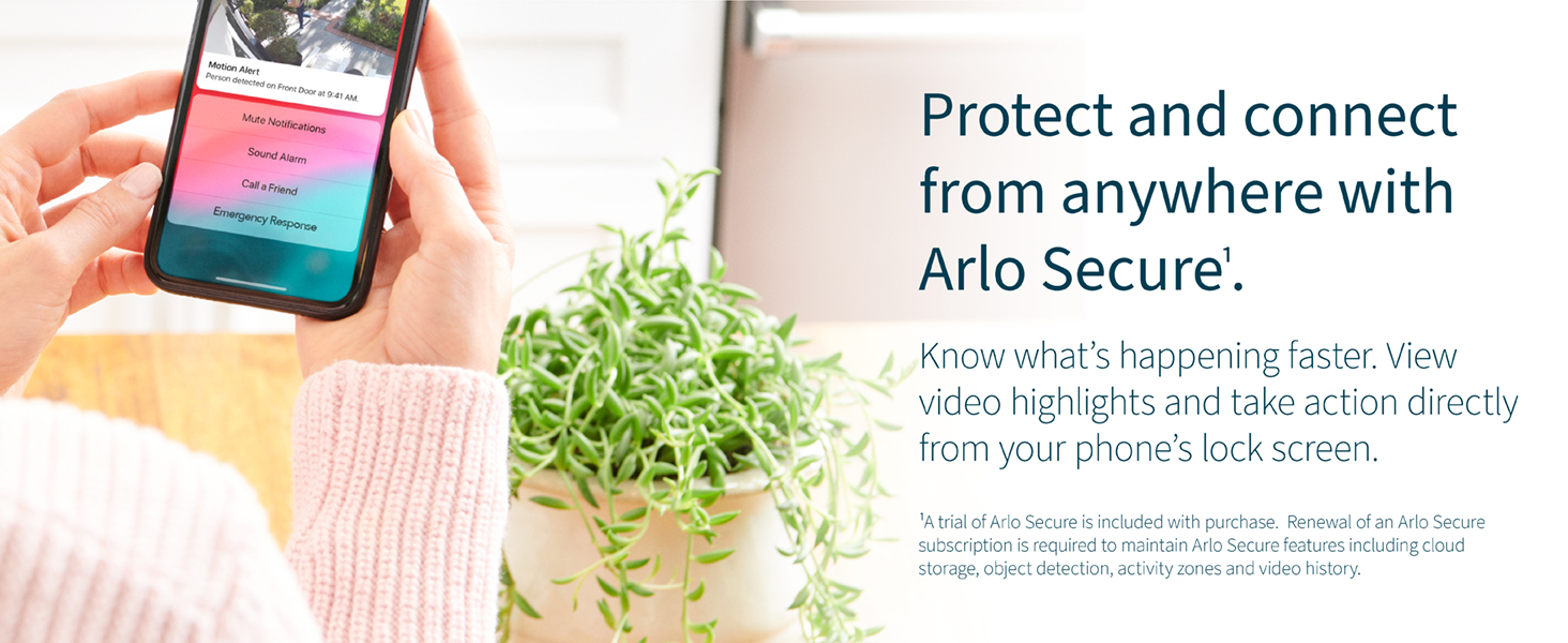 Arlo Essential Spotlight on Secure app